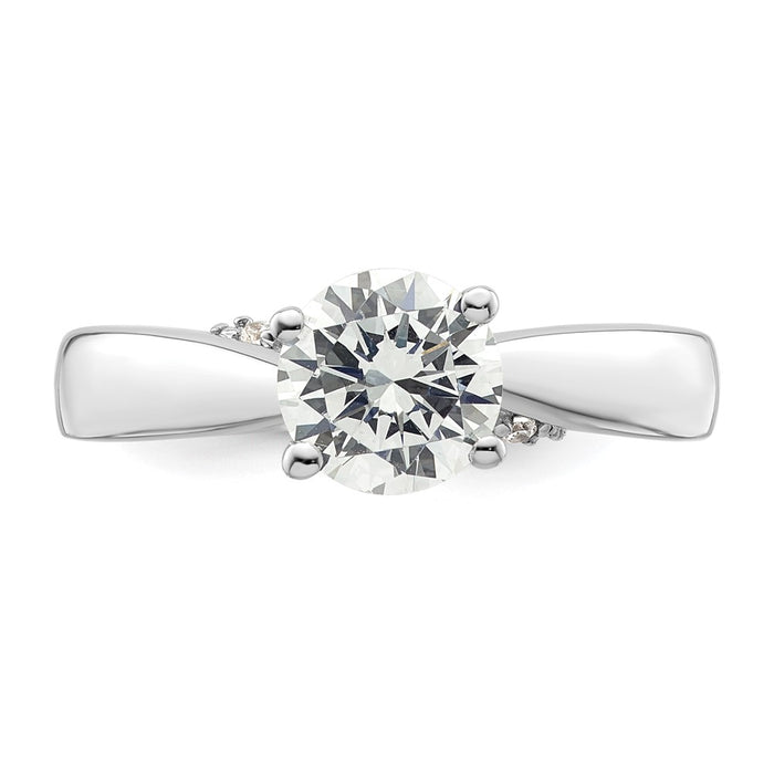 Buy 14K White Gold Semi-Mount Engagement Ring for 1.25 Carat Stone - Stylish Value!-4