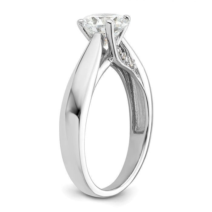 Buy 14K White Gold Semi-Mount Engagement Ring for 1.25 Carat Stone - Stylish Value!-6