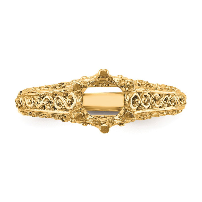 Buy Stylish 14K Yellow Gold Vintage Engagement Ring Mounting - 1.25 Carat-4