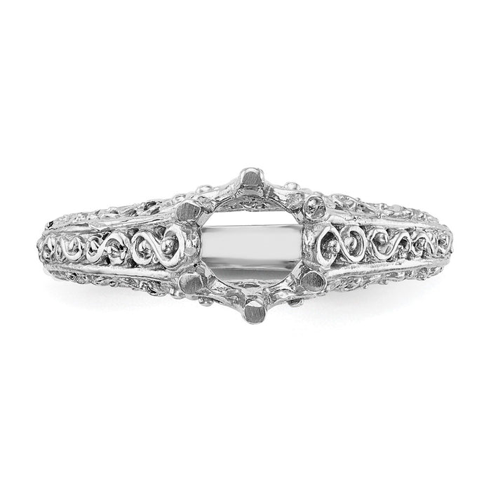 Exclusive 14K White Gold Vintage Solitaire Engagement Ring - 1 Carat Value-4