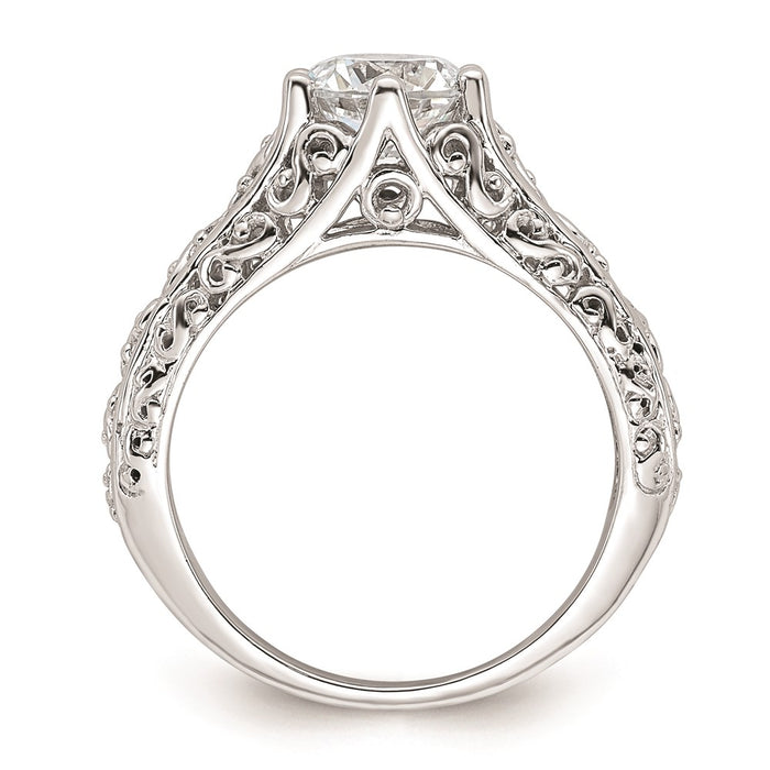 Buy Exclusive 14K White Gold Vintage Engagement Ring - 1.25 Carat Value-2