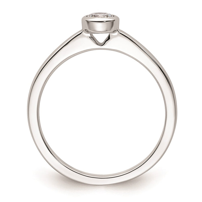 Buy Stylish 14K White Gold 1/4 Carat Solitaire Engagement Ring Mounting 4.10mm-2