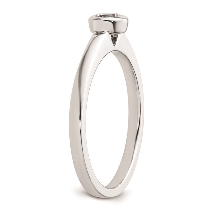 Buy Stylish 14K White Gold 1/4 Carat Solitaire Engagement Ring Mounting 4.10mm-6