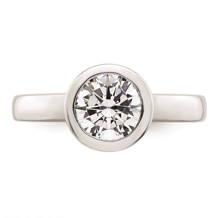 Exclusive 14K White Gold 1.5 Carat Solitaire Engagement Ring - Stylish Value-4