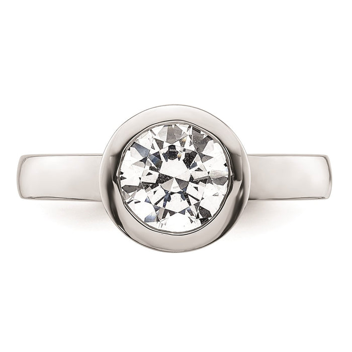 Buy Exclusive 14K White Gold 2 Carat Bezel Set Engagement Ring Setting 8.20mm-4