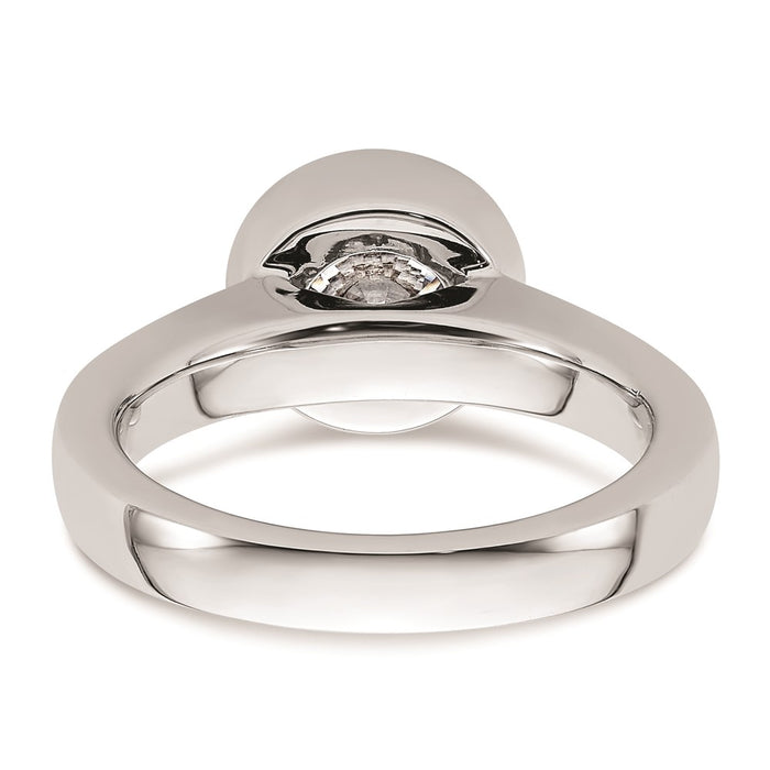 Buy Exclusive 14K White Gold 2 Carat Bezel Set Engagement Ring Setting 8.20mm-5