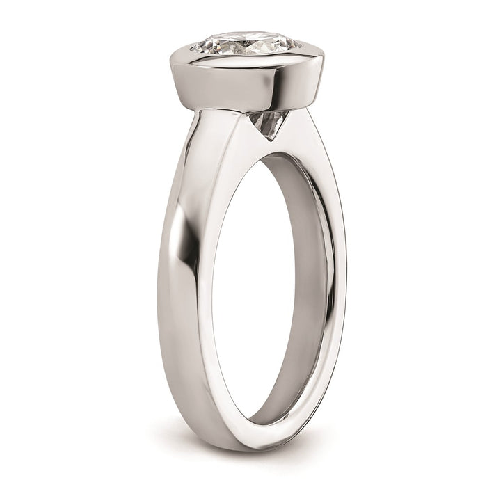 Buy Exclusive 14K White Gold 2 Carat Bezel Set Engagement Ring Setting 8.20mm-6