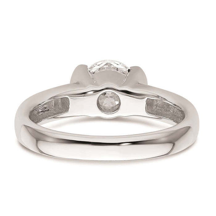 Buy Exclusive 14K White Gold Half-Bezel Engagement Ring - 1.25 Carat Value-5