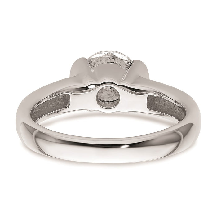 Buy Stylish 14K White Gold Half-Bezel Engagement Ring Setting, 1.5 Carat-5