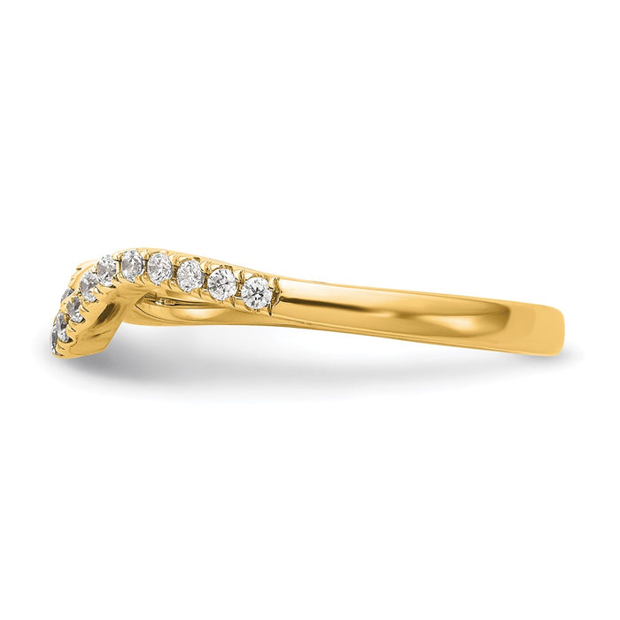 High-Quality 14K Yellow Gold Diamond Wedding Band - 1/5 Carat Value Offer-3