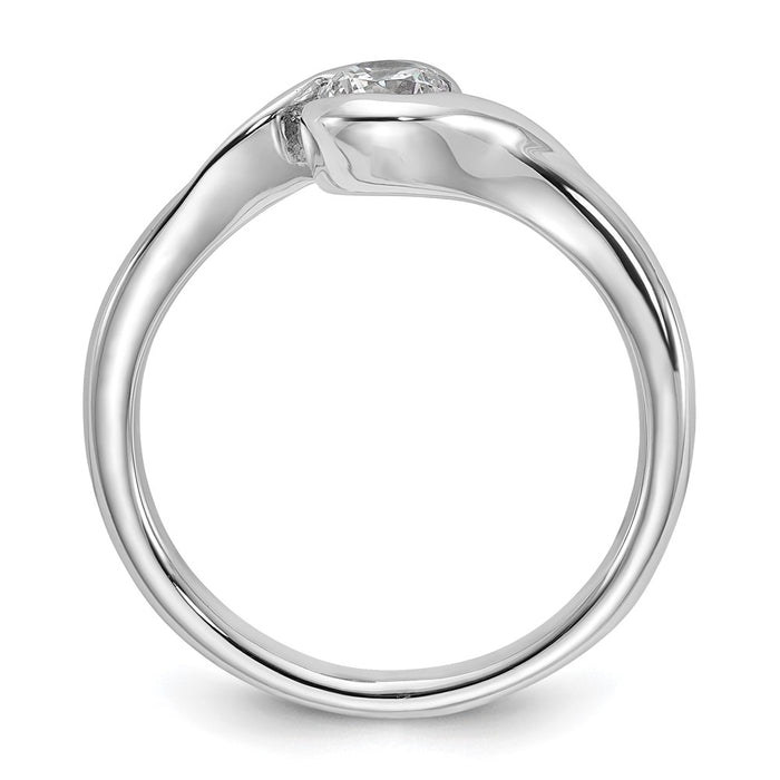 High-Quality 14K White Gold 1/3 Carat Engagement Ring Setting - Stylish & Affordable!-2