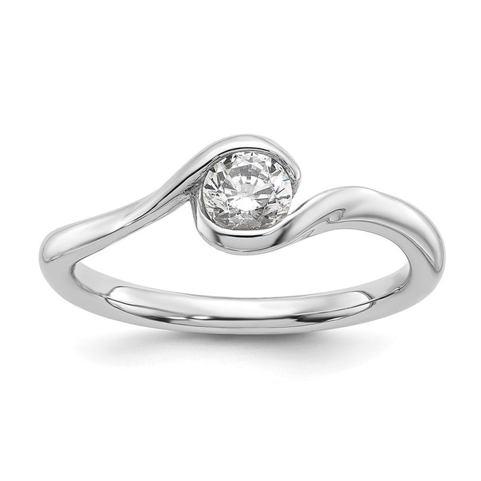 High-Quality 14K White Gold 1/3 Carat Engagement Ring Setting - Stylish & Affordable!-1