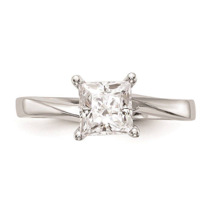 Buy Stylish 14K White Gold 1 Carat Princess Cut Engagement Ring Setting-4