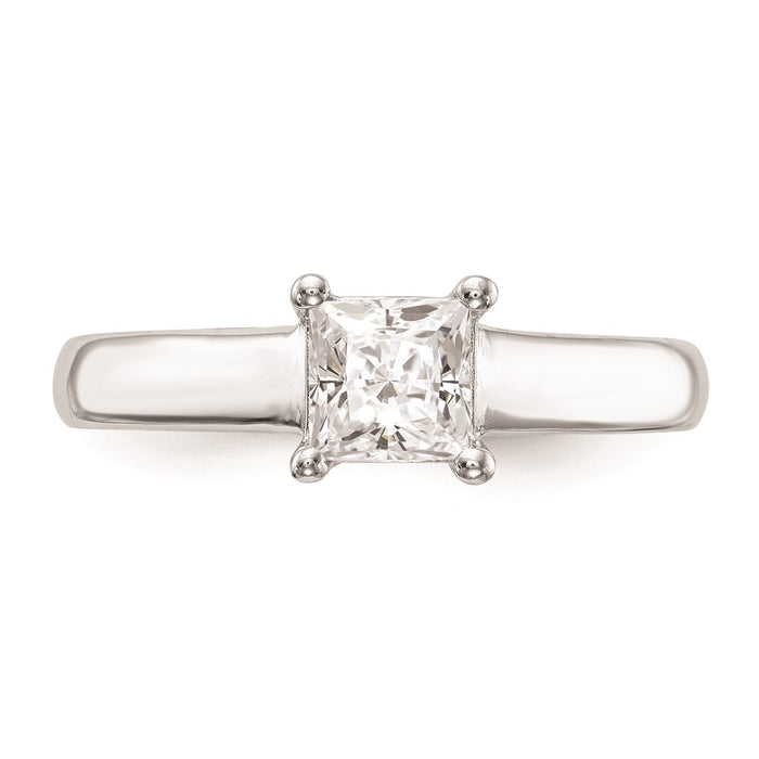 Buy Exclusive 14K White Gold 1 Carat Square Princess Cut Engagement Ring-4