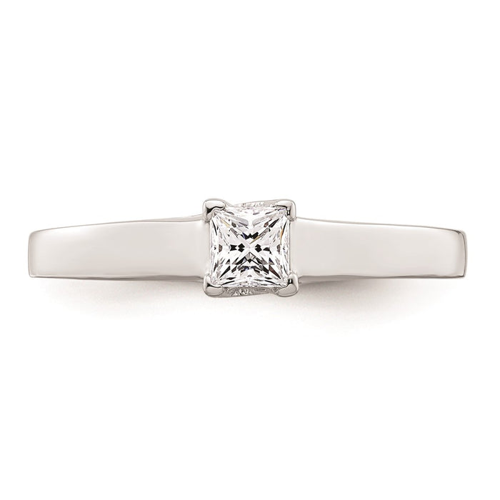 Buy Exclusive 14K White Gold V-End Princess Engagement Ring Setting, 1/4 Carat-4