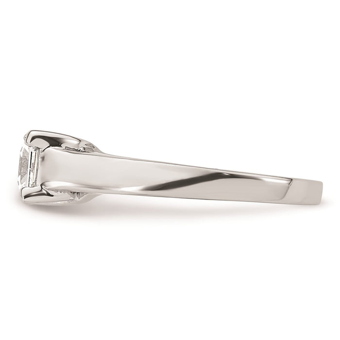 Buy Exclusive 14K White Gold 3/4 Carat Princess Cut Engagement Ring Setting-3