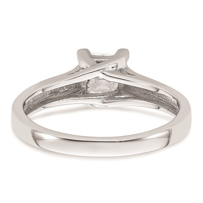 Buy Exclusive 14K White Gold 3/4 Carat Princess Cut Engagement Ring Setting-5
