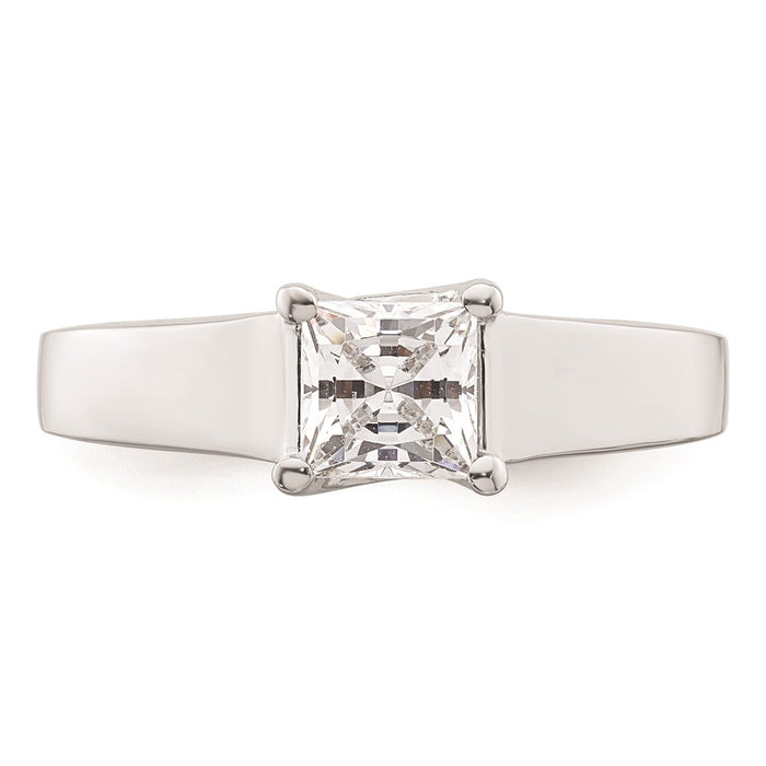 Buy Exclusive 14K White Gold 3/4 Ct Princess Cut Solitaire Engagement Ring-4