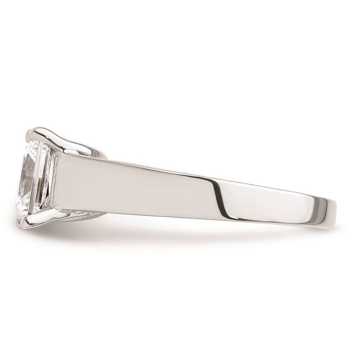 Buy Exclusive 14K White Gold 1.5 Carat Princess Cut Engagement Ring Setting-3