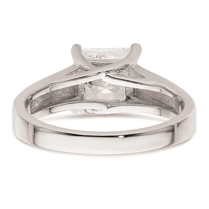 Buy Exclusive 14K White Gold 1.5 Carat Princess Cut Engagement Ring Setting-5