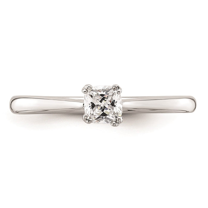 Exclusive 14K White Gold 1/3 Carat Cushion-Cut Engagement Ring Setting-4
