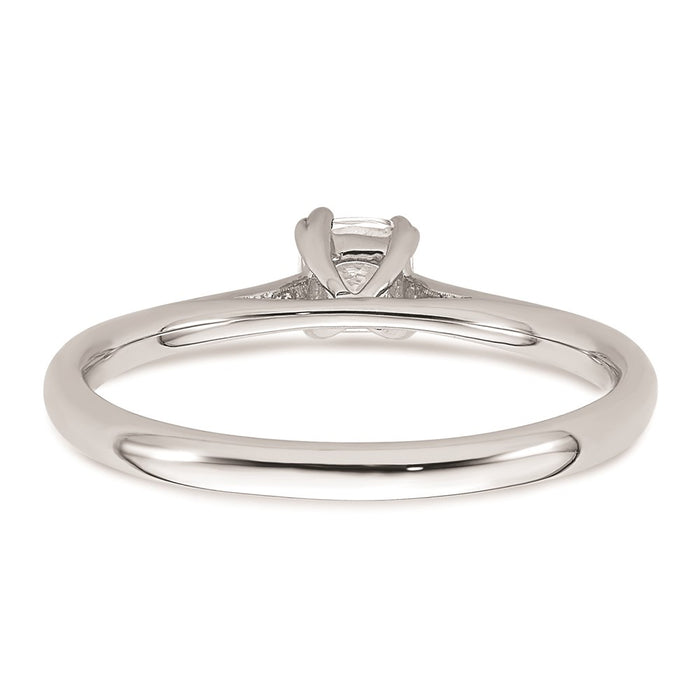 Exclusive 14K White Gold 1/3 Carat Cushion-Cut Engagement Ring Setting-5