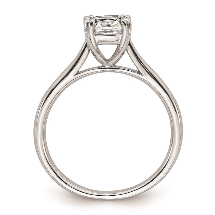 Exclusive 14K White Gold 1.25 Carat Cushion-Cut Engagement Ring Setting-2