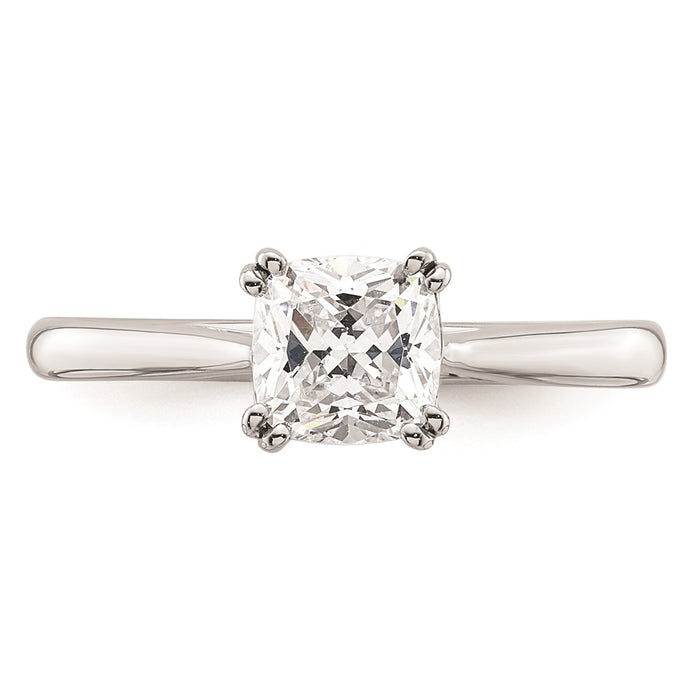 Exclusive 14K White Gold 1.25 Carat Cushion-Cut Engagement Ring Setting-4