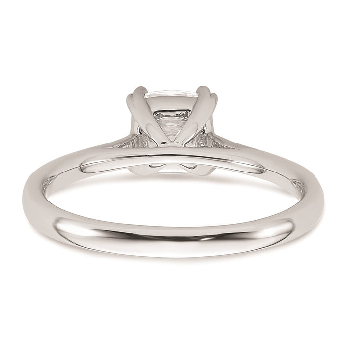 Exclusive 14K White Gold 1.25 Carat Cushion-Cut Engagement Ring Setting-5