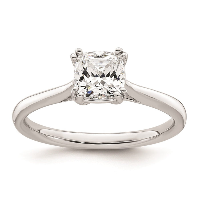Exclusive 14K White Gold 1.25 Carat Cushion-Cut Engagement Ring Setting-1