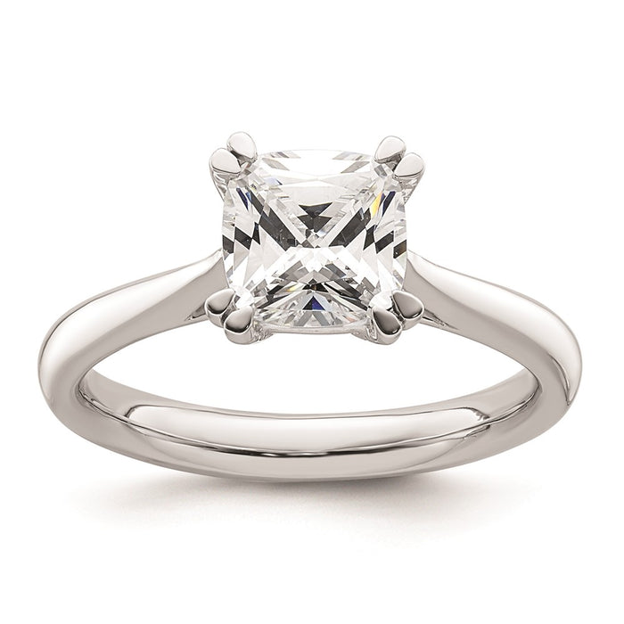 Buy Stylish 14K White Gold 1.75 Carat Cushion-Cut Engagement Ring Setting-1