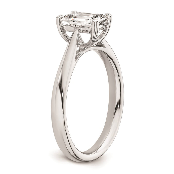 Buy 14K White Gold 3/4 Carat Emerald-Cut Engagement Ring - Stylish & Affordable!-6