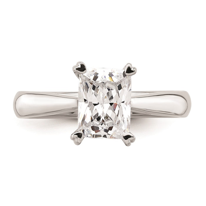 Exclusive 14K White Gold 1.5 Carat Emerald-Cut Engagement Ring - Stylish Value!-4