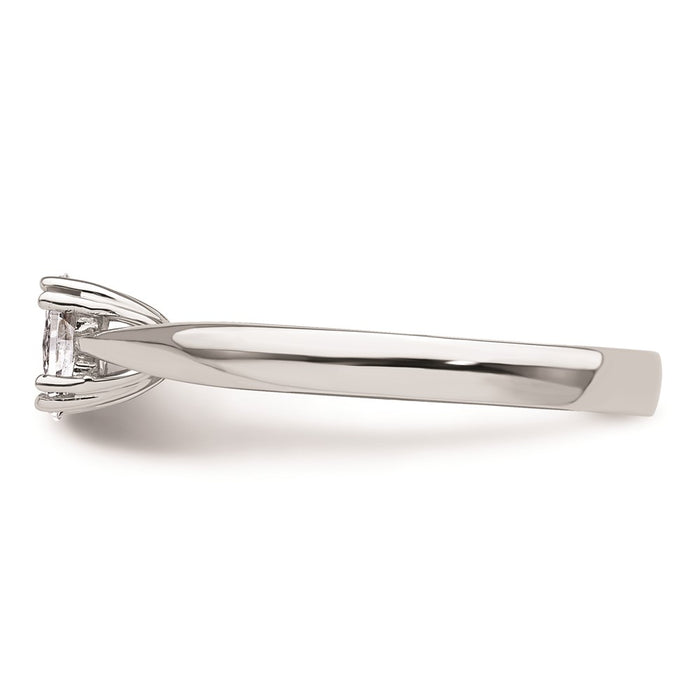 High-Quality 14K White Gold 1/2 Carat Oval Engagement Ring Setting - Stylish Design-3