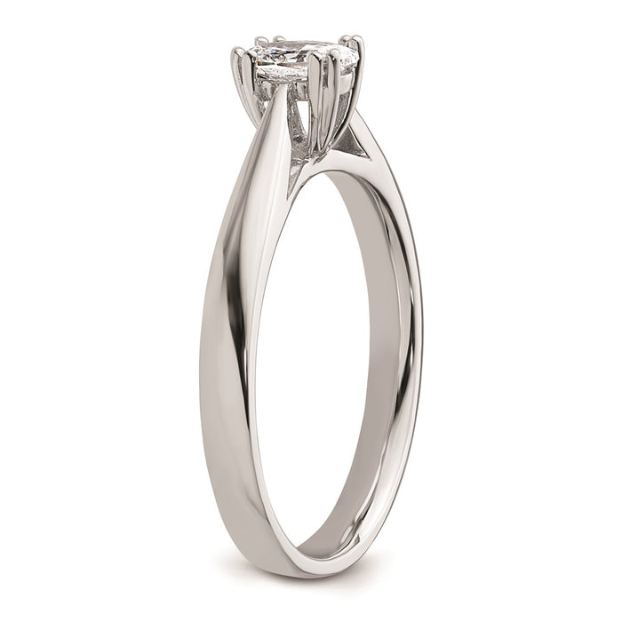 High-Quality 14K White Gold 1/2 Carat Oval Engagement Ring Setting - Stylish Design-6