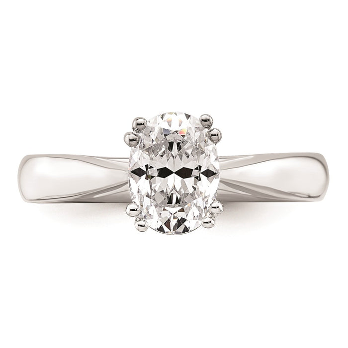 High-Quality 14K White Gold 1.25 Carat Oval Engagement Ring Setting - Stylish Design-4