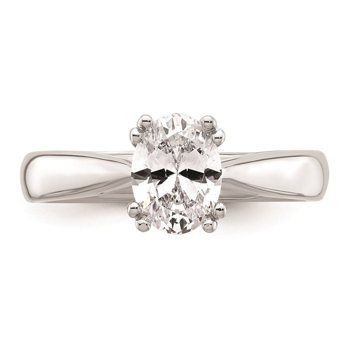 Buy Exclusive 14K White Gold 1.5 Carat Oval Engagement Ring - Stylish Design-4