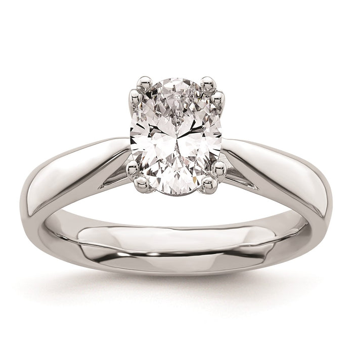 Buy Exclusive 14K White Gold 1.5 Carat Oval Engagement Ring - Stylish Design-1