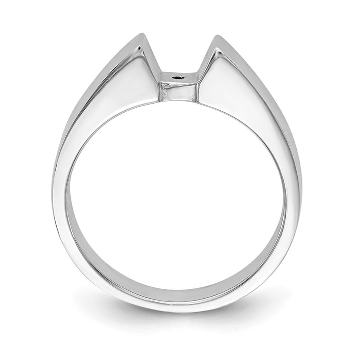 Exclusive 14K White Gold 4.5mm Wide Solitaire Engagement Ring Setting-2