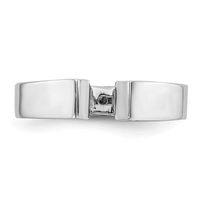 Exclusive 14K White Gold 4.5mm Wide Solitaire Engagement Ring Setting-4