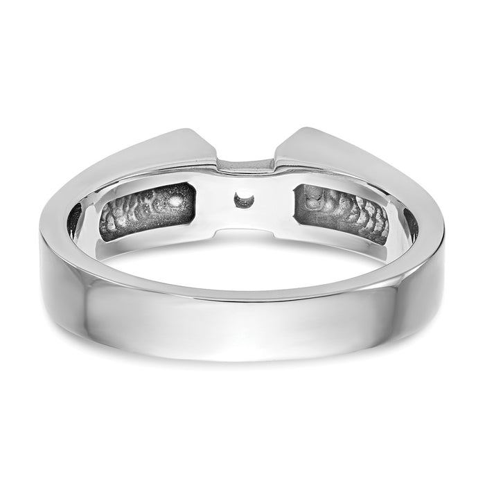 Exclusive 14K White Gold 4.5mm Wide Solitaire Engagement Ring Setting-5