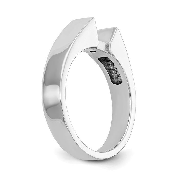 Exclusive 14K White Gold 4.5mm Wide Solitaire Engagement Ring Setting-6