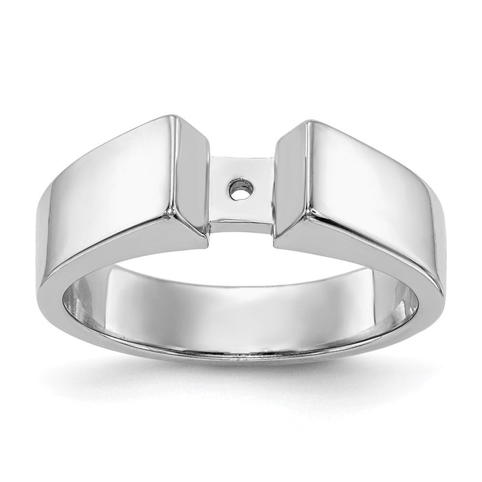 Buy 14K White Gold 5.5mm Solitaire Engagement Ring Setting | Stylish Design-1