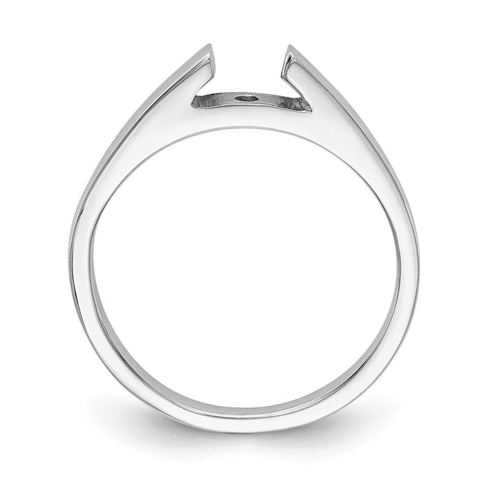 Buy Stylish 14K White Gold 2.4mm Peg Set Solitaire Engagement Ring Setting-2