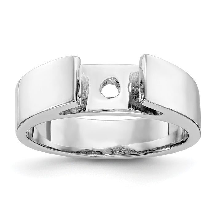 Exclusive 14K White Gold 5.5mm Solitaire Engagement Ring Setting - Stylish Value!-7