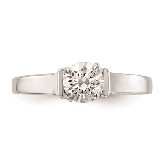 Order Luxury 14K White Gold 4.3mm Wide Solitaire Engagement Ring Setting-4