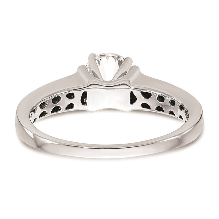 Order Luxury 14K White Gold 4.3mm Wide Solitaire Engagement Ring Setting-5