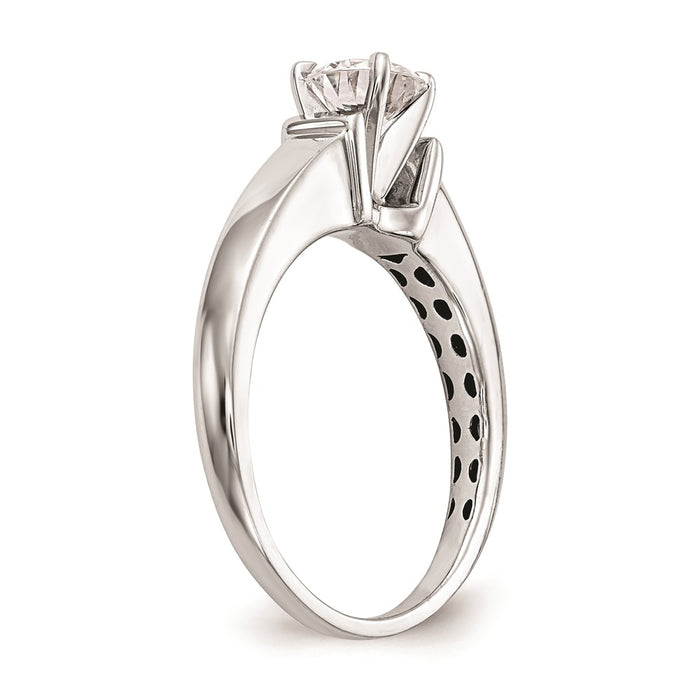 Order Luxury 14K White Gold 4.3mm Wide Solitaire Engagement Ring Setting-6