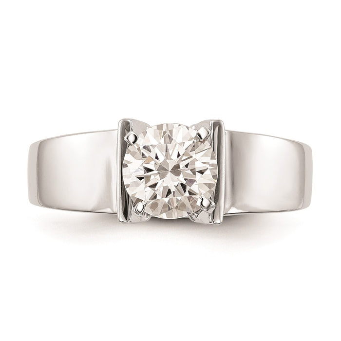 Buy Stylish 14K White Gold Engagement Ring Setting - 7.2mm Wide, Value Price!-4