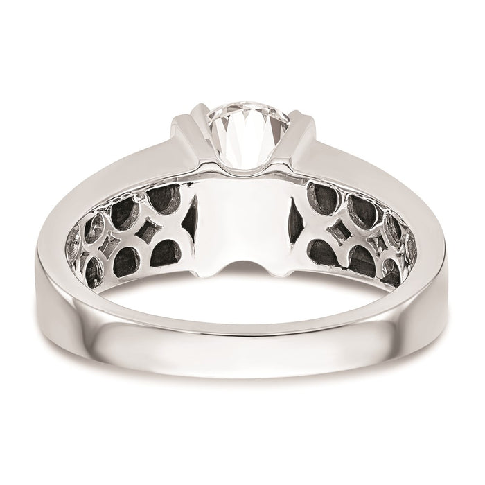 Buy Stylish 14K White Gold Engagement Ring Setting - 7.2mm Wide, Value Price!-5